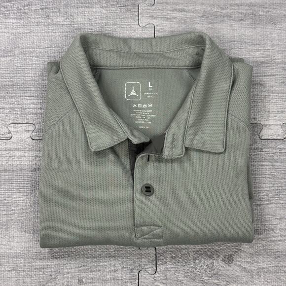 Triple Aught Design Caliber Polo shirt Men Sz L USA Technical Performance Gray - Picture 7 of 10